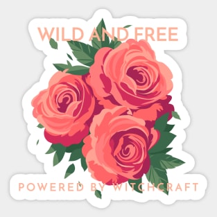 Witchcraft and Roses good vibes witchy fashion Sticker